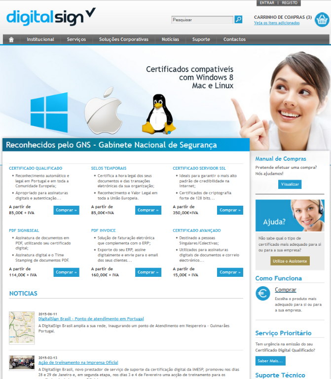 Lançamento do novo website DigitalSign